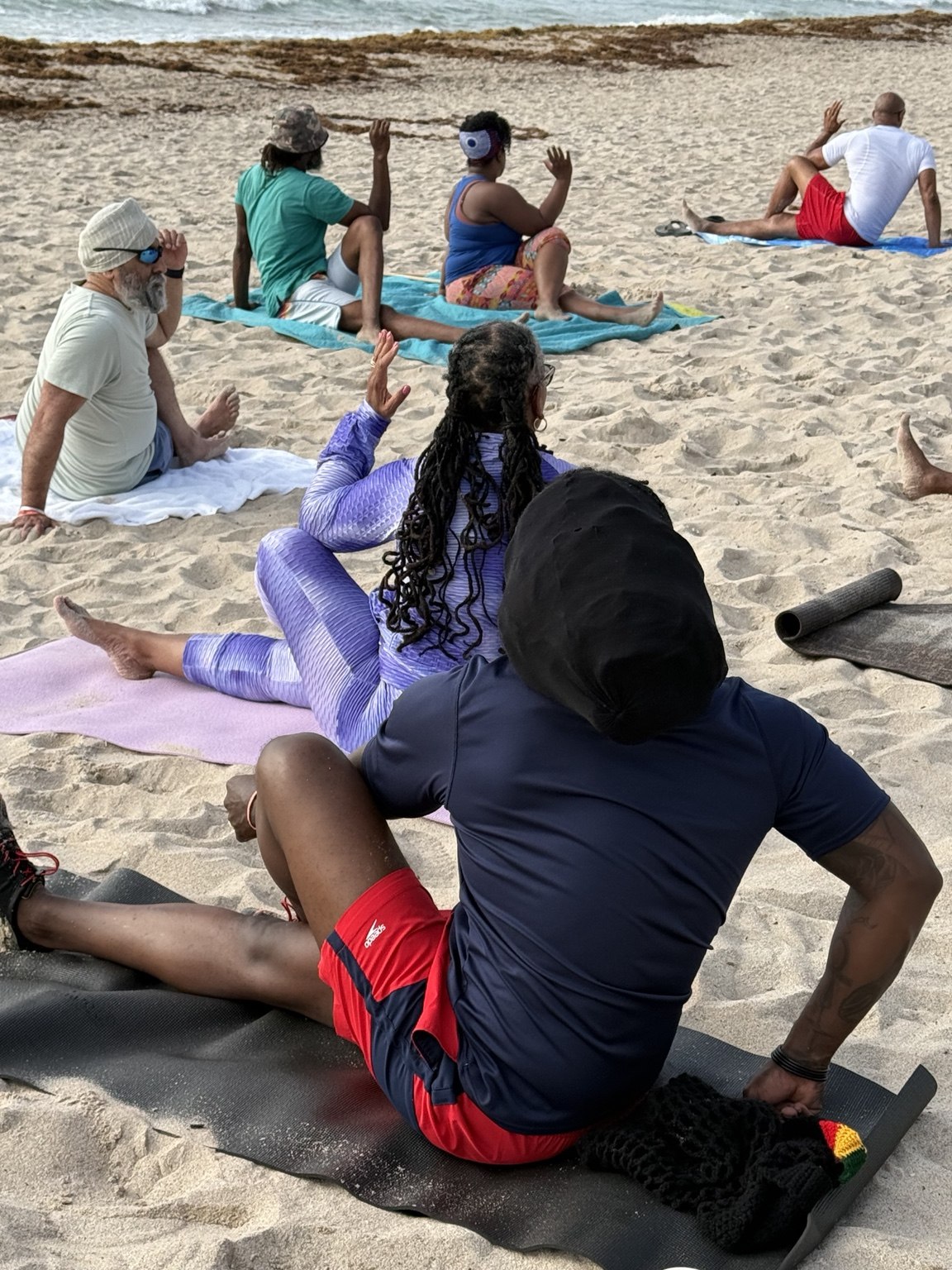A shared pause beside the ocean